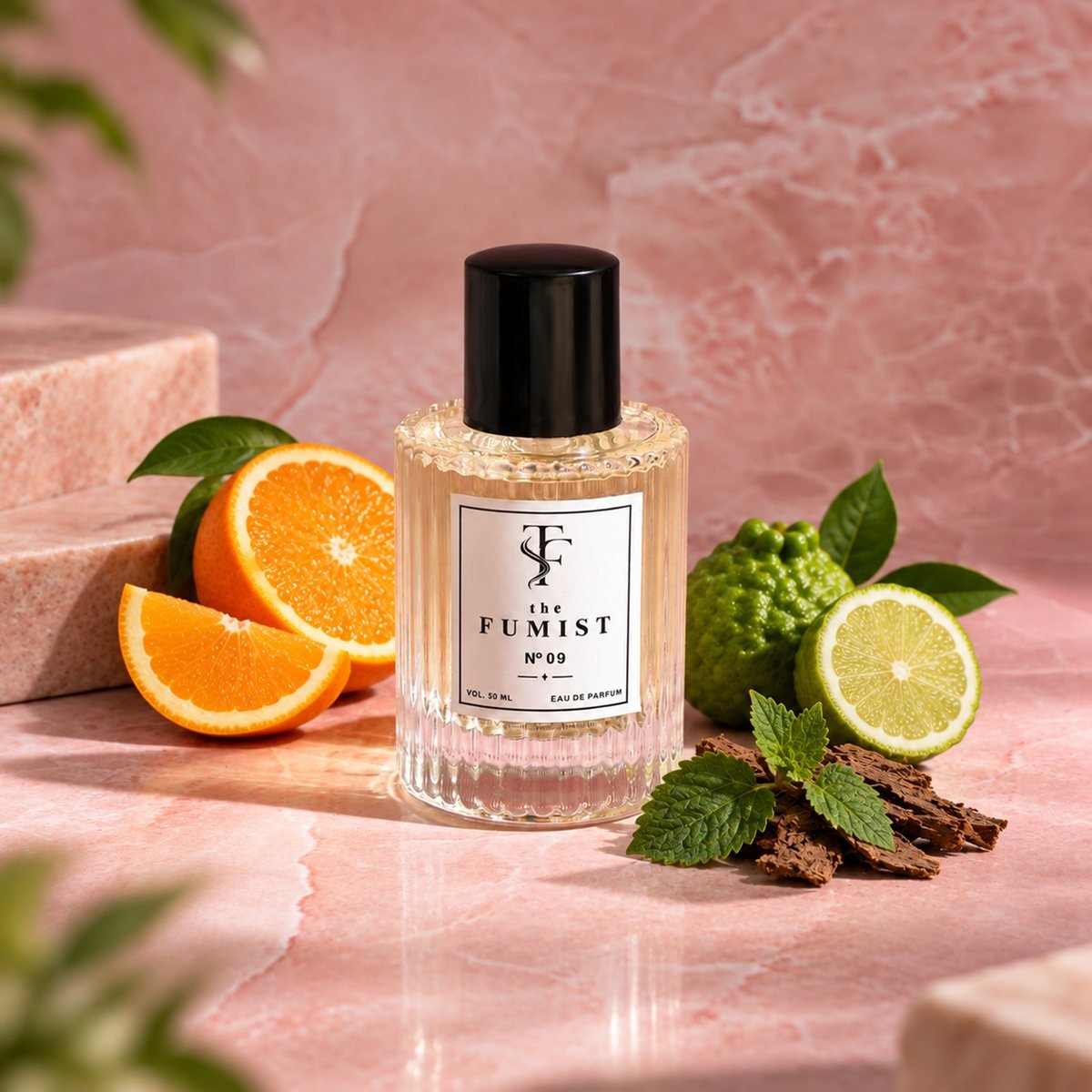 N° 09 among mandarin, peach and mint