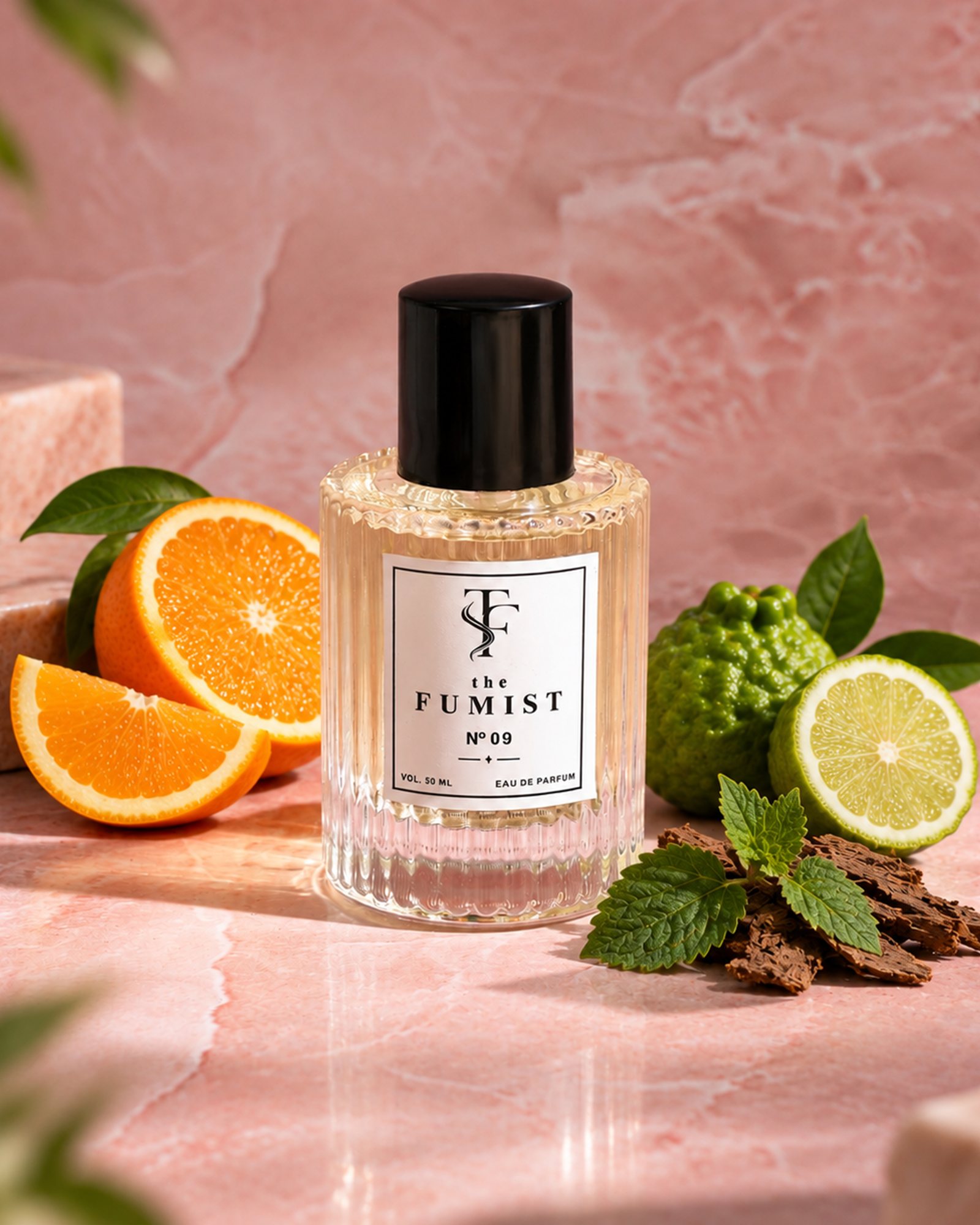 N° 09 — Floral Amber, with its raw materials