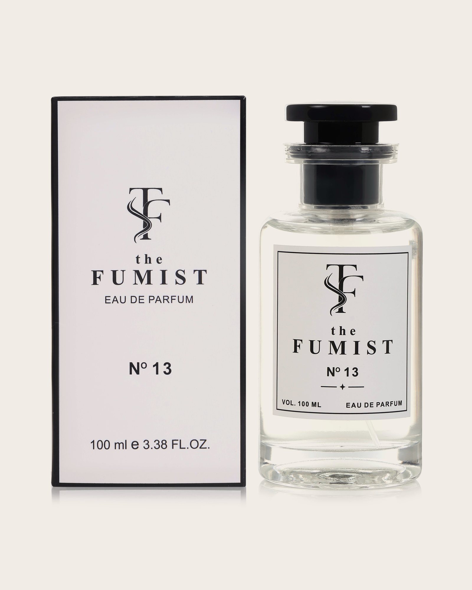 N° 13 — Amber Woody, bottle and box